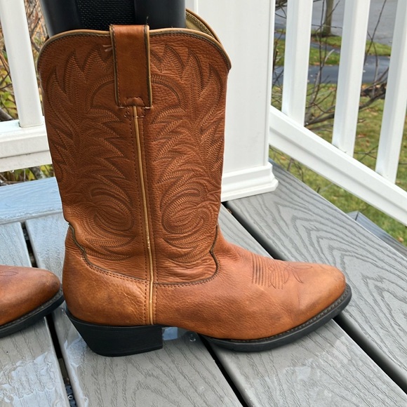 Durango Men Pull-on Western Leather Boot 12” Brown Size 10.5 - Picture 5 of 17